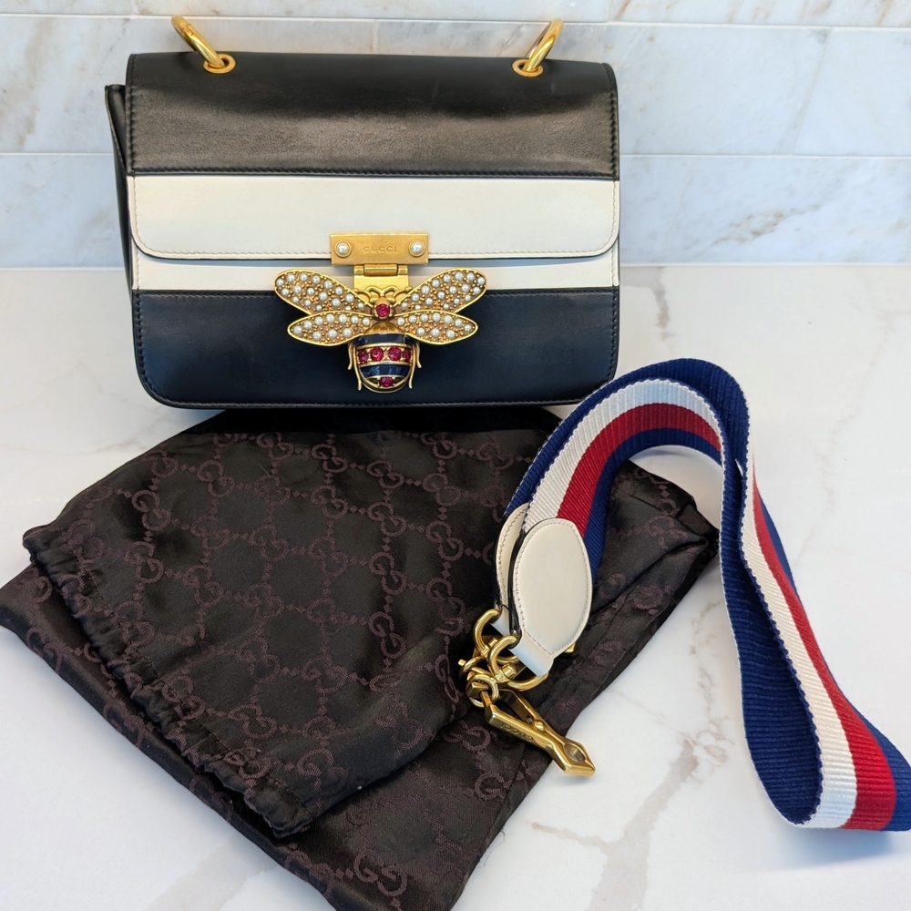 Gucci Black and Cream Queen Margaret  Bag - Picture 10 of 11